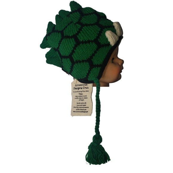 NIRVANA DESIGNS Handmade DRAGON Children's Wool Winter Hat One Size - NEW - Picture 1 of 9